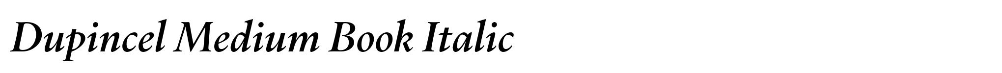 Dupincel Medium Book Italic image